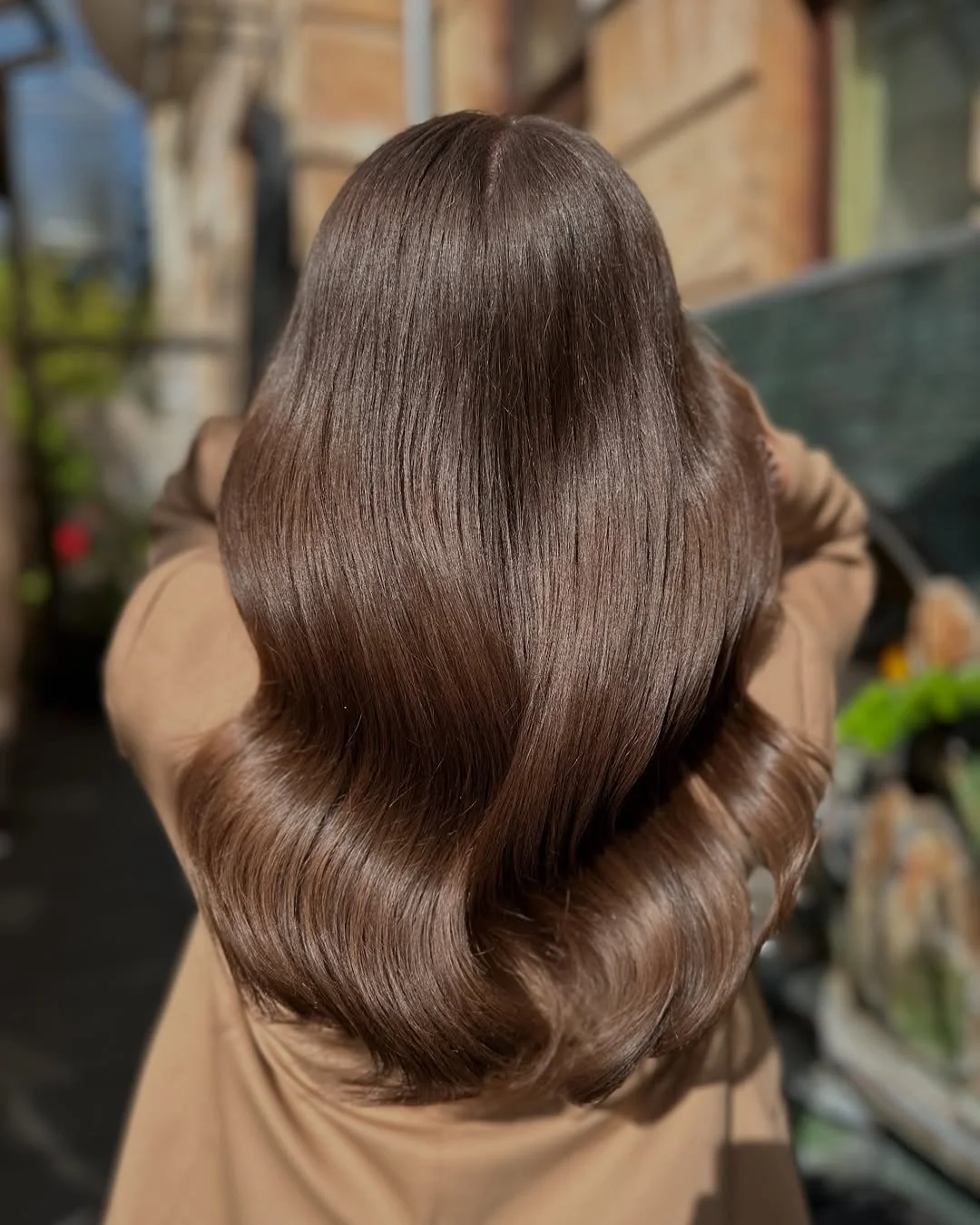 toffee summer hair color for tan skin 2026 Rich Mocha Toffee With Mirror Gloss Finish