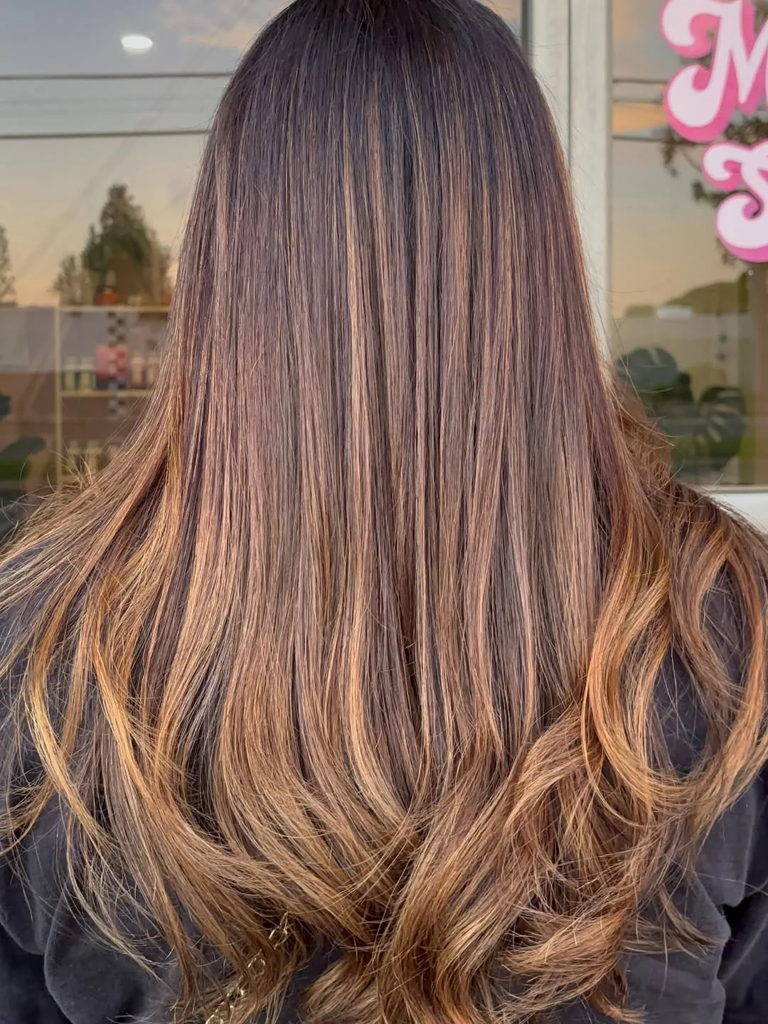 toffee summer honey brown hair color 2026 Long Toffee Balayage With Sunlit Honey Ribbons