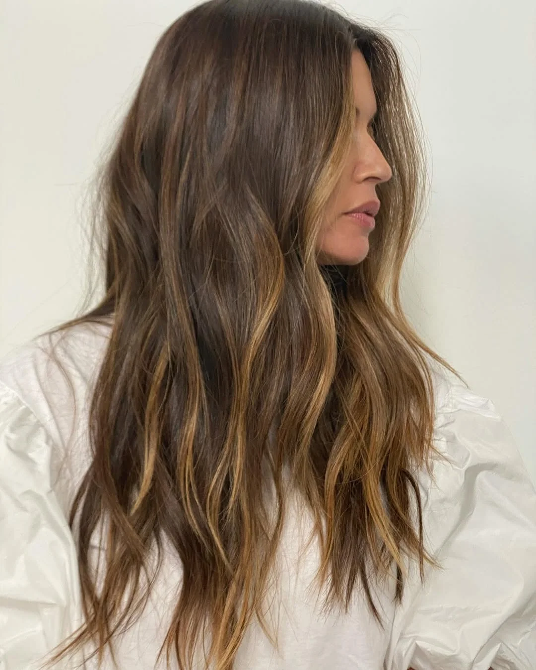 toffee summer honey brown hair color 2026 Sunlit Toffee Brunette With Effortless Honey Ribbons