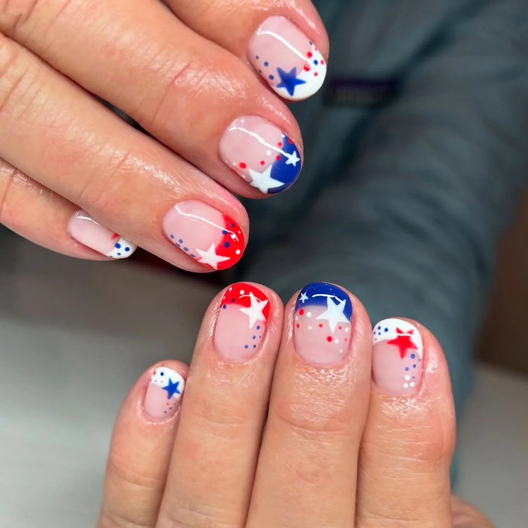 usa nails 2026 Starry Short Nails For Everyday Patriot Style
