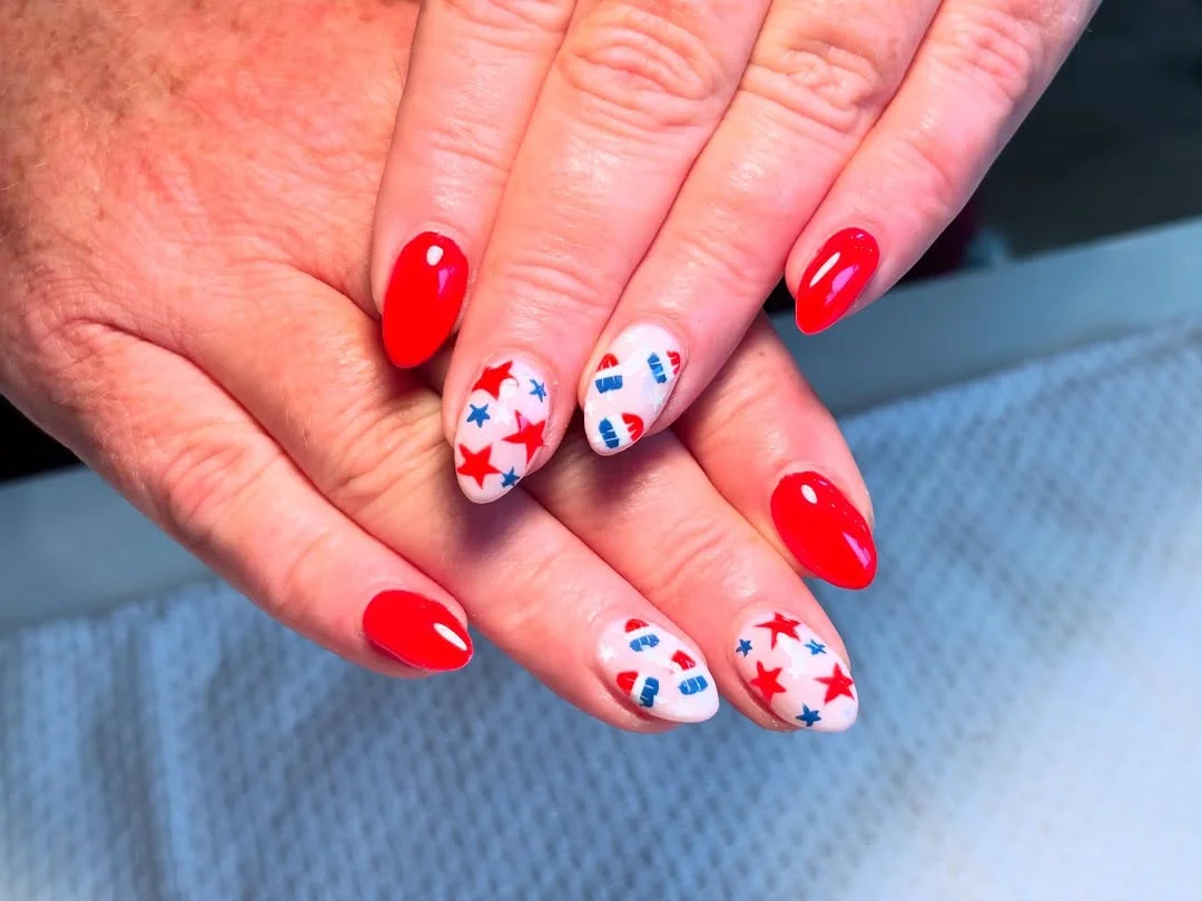 usa nails 2026 Classic Stars And Popsicle Americana