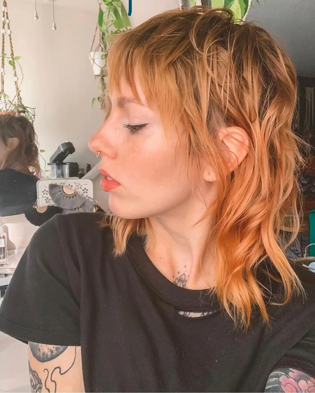 voluminous summer shag hairstyle 2026 Soft Copper Shag with Airy Texture